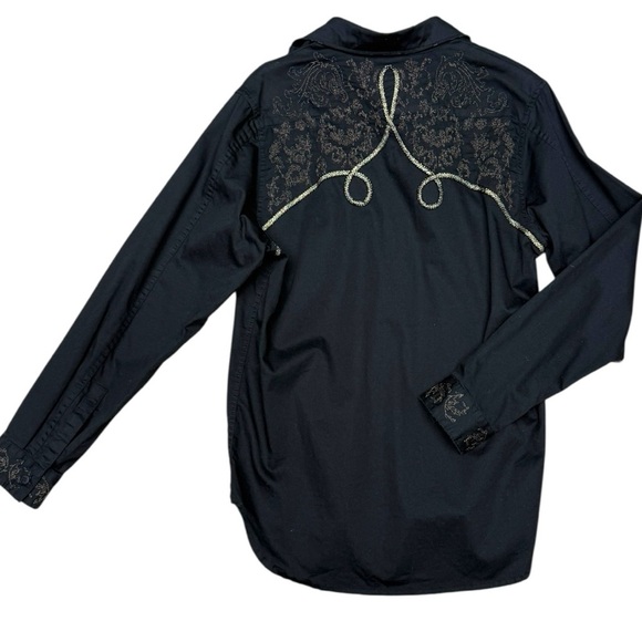 Men's One Teaspoon Embroidered Western Shirt MBlack Western Style, Medium NWT - Picture 3 of 9